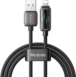 Mcdodo USB-A na Lightning kabel z LED zaslonom, dolžine 1,2 m