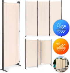 Összecsukható kerti és szobai paraván 3 panel 167x164 cm Bézs MultiGarden