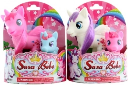 Unicorn and Pony Set with Combable Mane