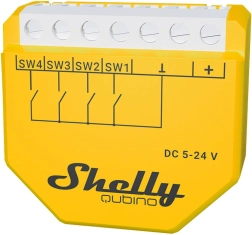 Shelly Qubino Wave i4 DC sterownik scen Z‑Wave (5–24 V DC)
