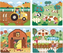 Vilac Wooden Farm Puzzle 4 in 1