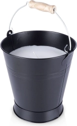 Candela profumata al limone in secchiello di metallo 16 × 18 cm