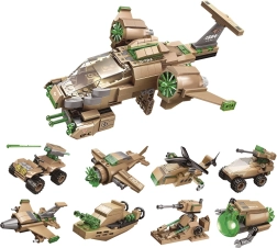 Qman Attack Aircraft Construction Set 8-in-1