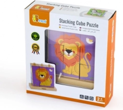 Viga cubi scorrevoli safari – cubi in legno per bambini, 9 pezzi