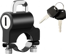 Motorcycle Helmet Lock 20–24 mm – Aluminum Anti-Theft Handlebar Mount