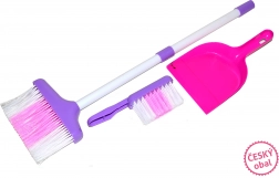 Kids’ cleaning set 3 pcs, pink‑white