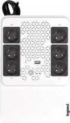 UPS záložní zdroj LEGRAND Keor Multiplug 600 VA s AVR, 6 zásuvek FR, USB a RJ45