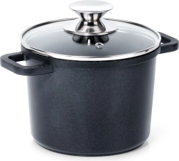 Tall granite pot with glass lid 2 l GRANDE