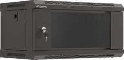 Væghængt rackskab 4U 19" Lanberg WF03, sort, glasdør