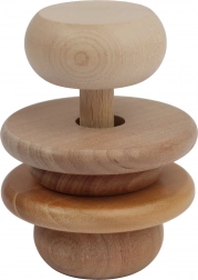 Anneau de dentition naturel en bois pour bébés