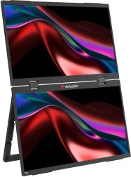 Dubbel draagbare touchscreenmonitor 2× 15,6" Full HD 60 Hz