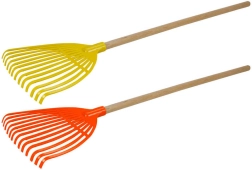 LENA kinderhark voor bladeren met houten steel 60 cm - 1 stuk