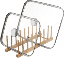 Wooden rack for pot lids and plates 35.5 × 13.5 × 11 cm