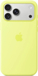 Custodia in silicone con MagSafe per iPhone 17 Pro Max – giallo neon