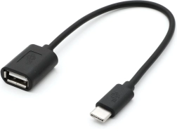 OTG kabel USB‑C na USB‑A, 15 cm, črn