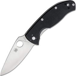Spyderco Tenacious coltello tascabile, filo liscio, satinato, G10 nero