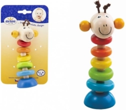 Giocattolo di legno Detoa giraffa su molla