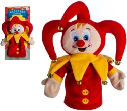Plush Jester Hand Puppet with Bells, 28 cm