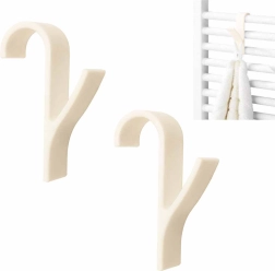 Radiator Hook for Bathroom – Cream Plastic Hanger