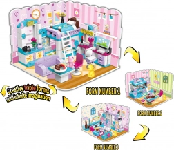 qman idee illimitate camera delle ragazze 3in1 set di costruzione (194 pezzi)