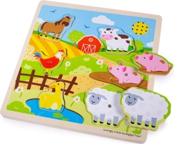 Wooden Insert Sound Puzzle Farm