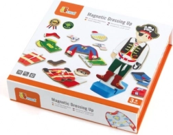 VIGA gioco magnetico in legno per vestirsi – ragazzo, 8 personaggi