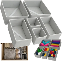 Organizer voor lades voor ondergoed, sokken en accessoires - set van 6 stuks RUHHY