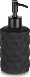 Glass black soap dispenser 330 ml
