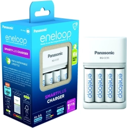 Eneloop oplader Smart and Quick BQCC55 + 4x AA-batterijen