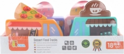 Viga Wooden Food Truck Set – 4 Vehicles for Little Pastry Chefs