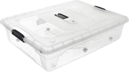 Nizek podposteljni shranjevalni zaboj na kolescih 50 l