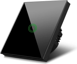 MACLEAN MCE702 Touch Light Switch – black, 1-gang, LED backlit