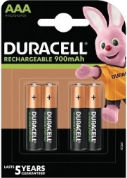 AAA HR3 Rechargeable Batteries 900 mAh, blister pack of 4