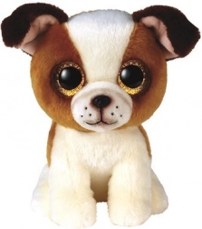 Cane peluche Hugo marrone-bianco 15 cm