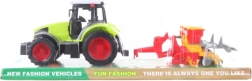Plastic tractor with seeding trailer