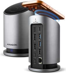 Hub usb-c multiports 9-en-1 avec charge sans fil 15 W AXAGON HMC-WL9