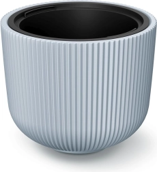 Vaso con inserto Milly 46,9 cm – coprivaso in plastica grigio chiaro per interni ed esterni
