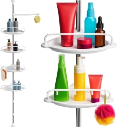 Rohová teleskopická sprchová police RUHHY