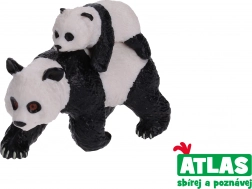 panda figurine with cub 8 cm