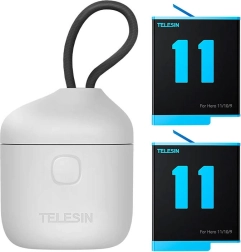 Waterproof Charger with 3 Slots Telesin Allin Box and 2 Batteries for GoPro Hero