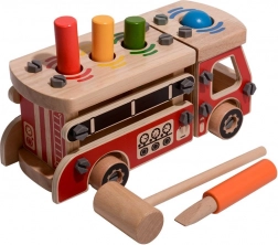 Holz-Konstruktionsset Feuerwehr mit Klopfspiel LUCY & LEO