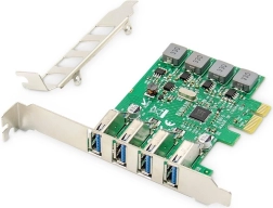 Carte PCIe avec 4× ports USB 3.0 (Low Profile) – chipset VL805