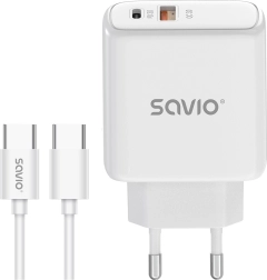 Caricatore da parete rapido 20 W con cavo USB‑C – SAVIO LA‑13