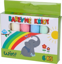 Colored sidewalk chalk, 6 pcs