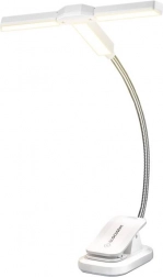 Dreiköpfige Buchlampe Glocusent USB-C weiß