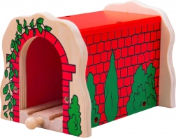 Wooden Brick Tunnel for Train Sets