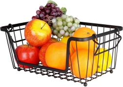 Cestino metallico per frutta e verdura, nero