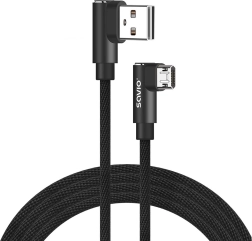 Dvostranski kabel USB A – Micro USB 2 m s 90° kotom Savio