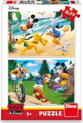 Puzzle Mickey Sports 2×77 Pieces