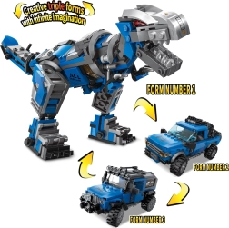 Qman Unlimited Ideas 3-in-1 Mechanical Technology – Robotic Dinosaur and Off-Road Cars